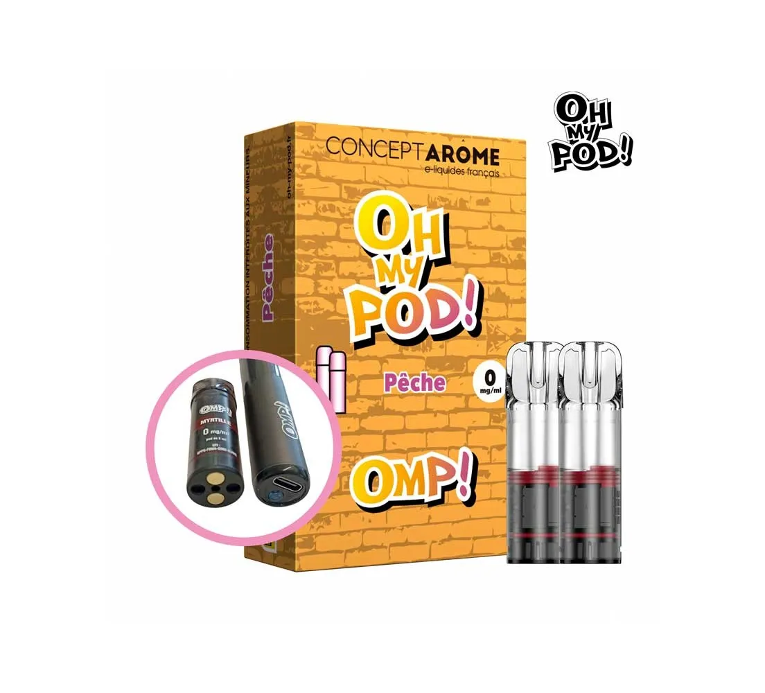 Recharge Pod Pêche Oh My Pod ! Concept Arôme