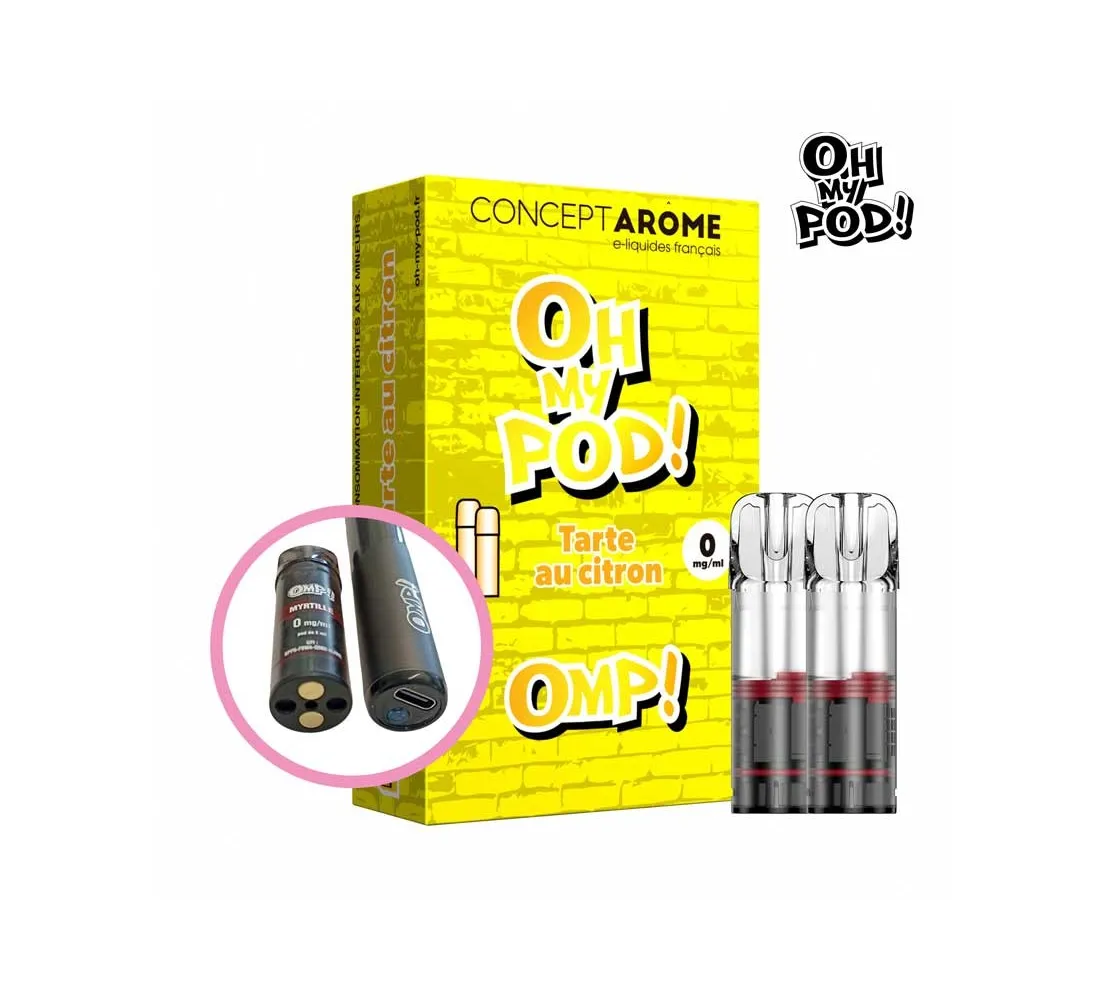 Recharge Pod Tarte au citron Oh My Pod ! Concept Arôme