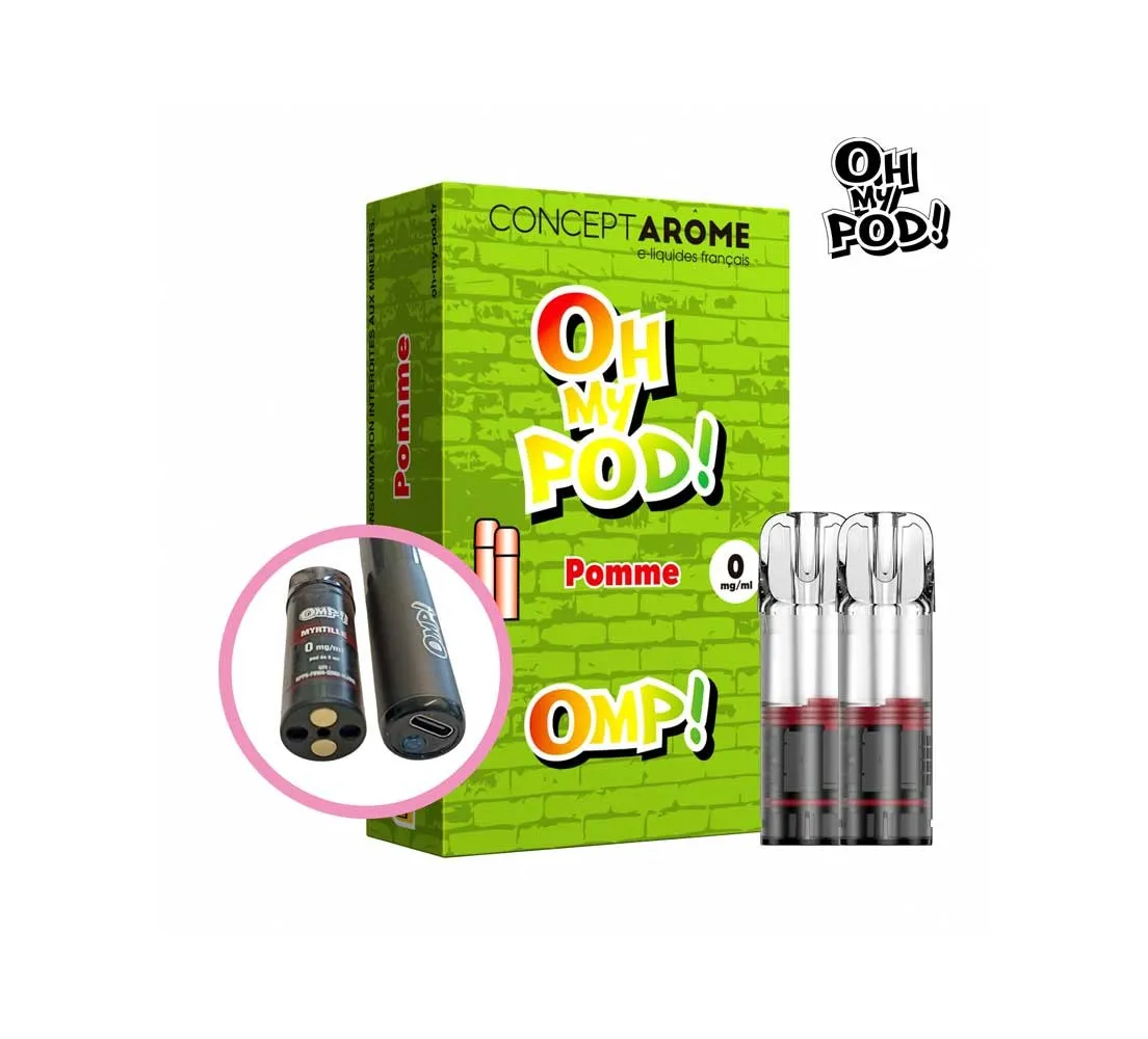 Recharge Pod Pomme Oh My Pod ! Concept Arôme