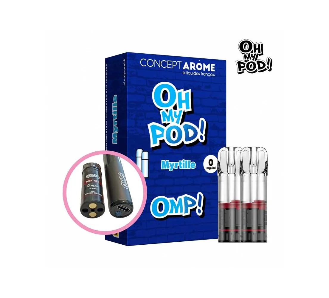 Recharge Pod Myrtille Oh My Pod ! Concept Arôme