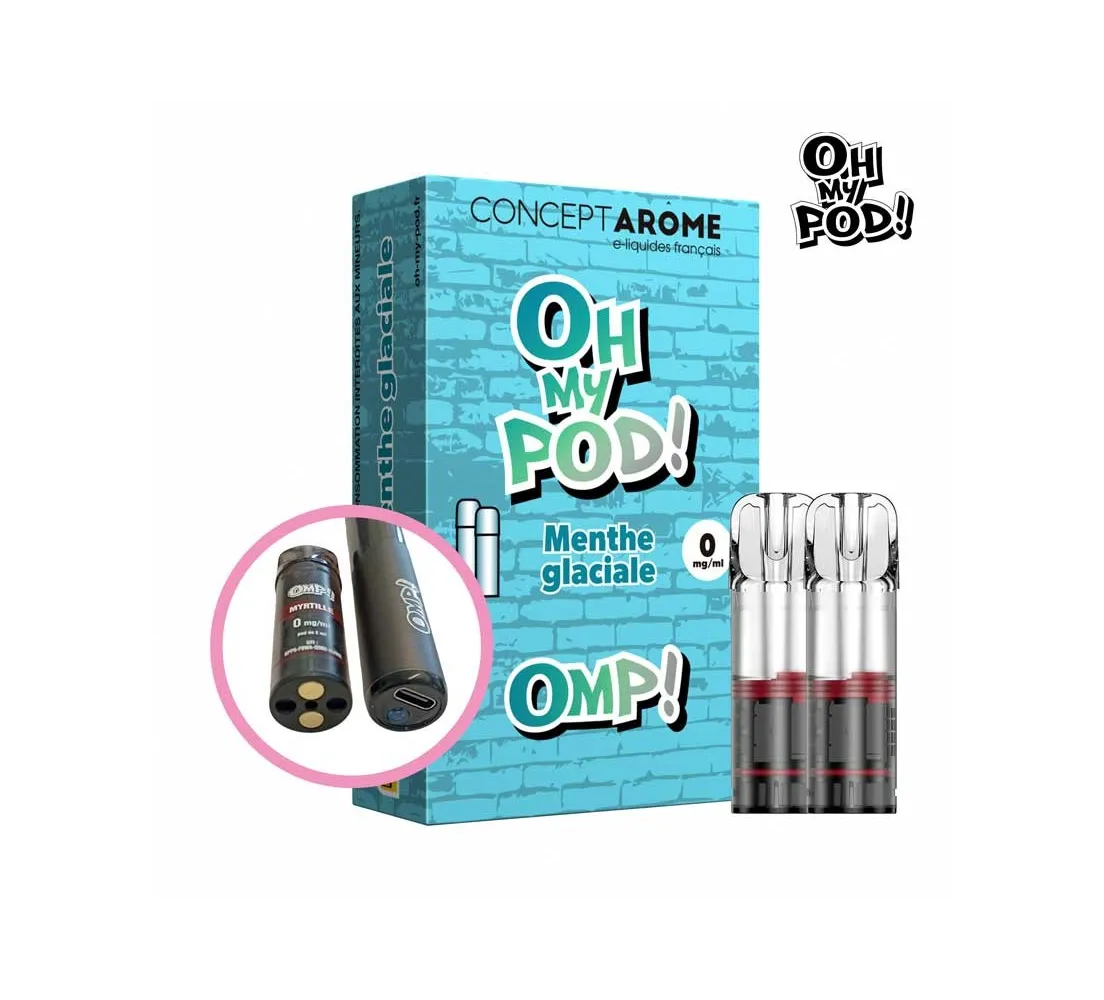 Recharge Pod Menthe glaciale Oh My Pod ! Concept Arôme