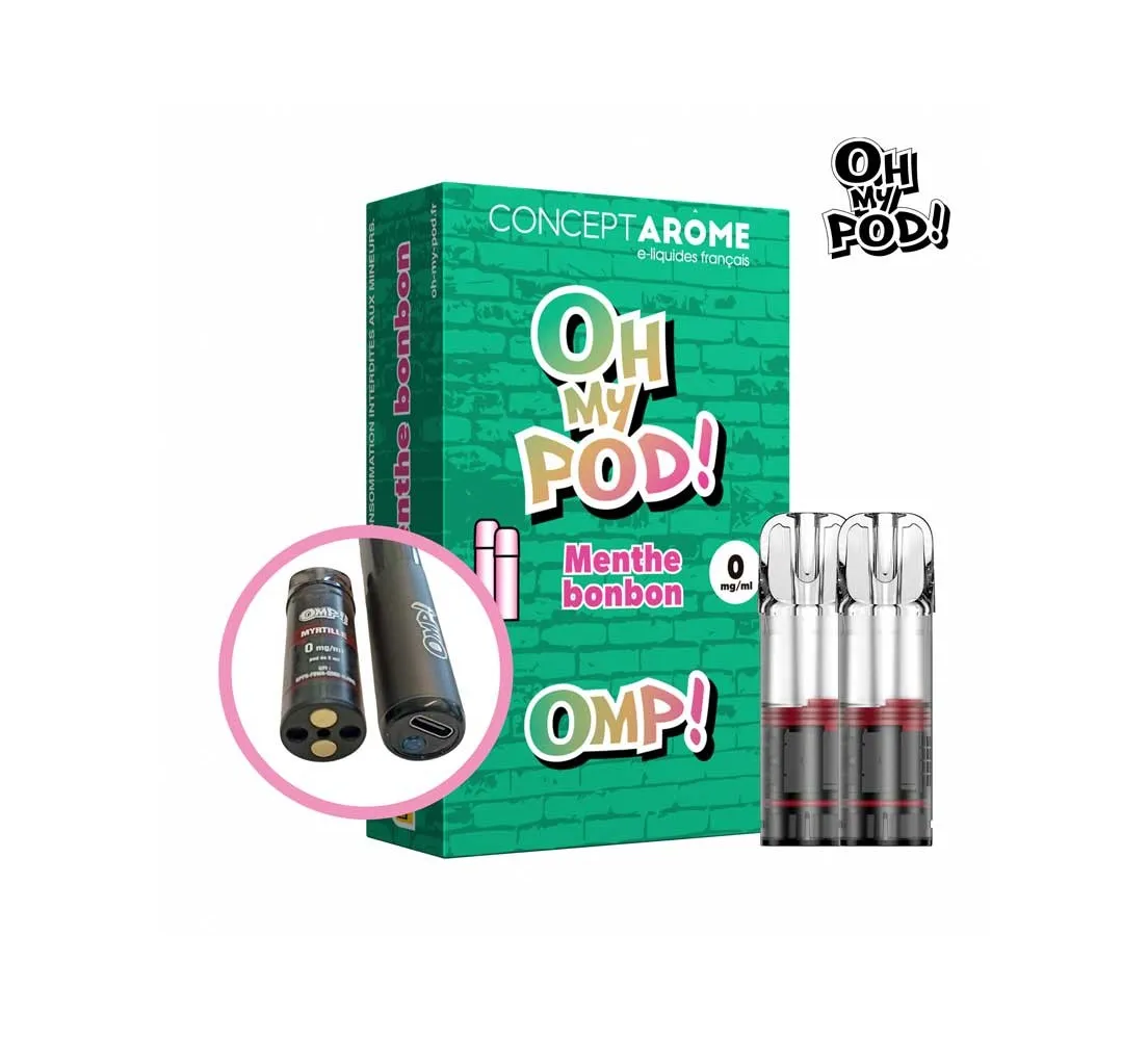 Recharge Pod Menthe bonbon Oh My Pod ! Concept Arôme
