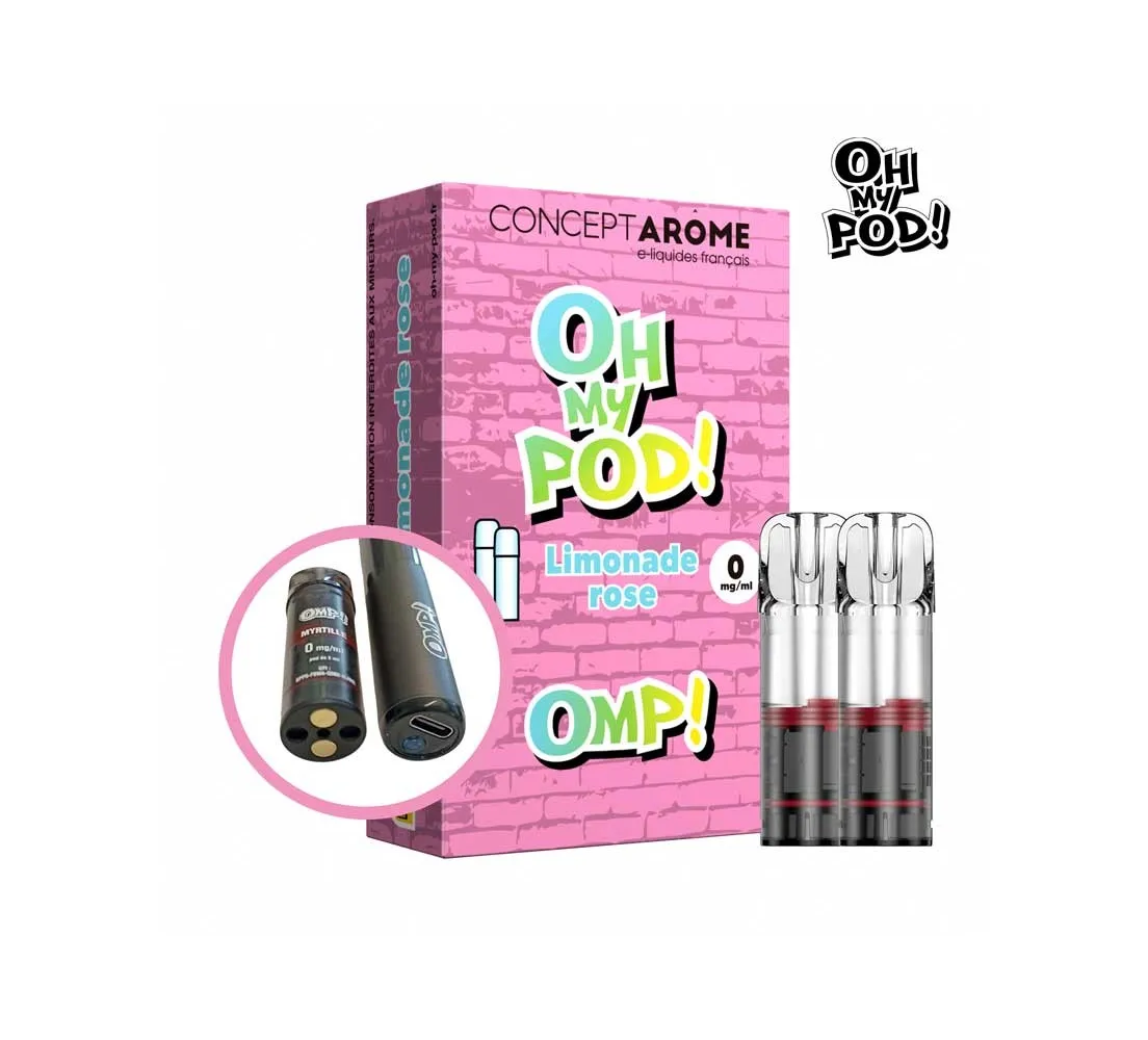 Recharge Pod Limonade rose Oh My Pod ! Concept Arôme