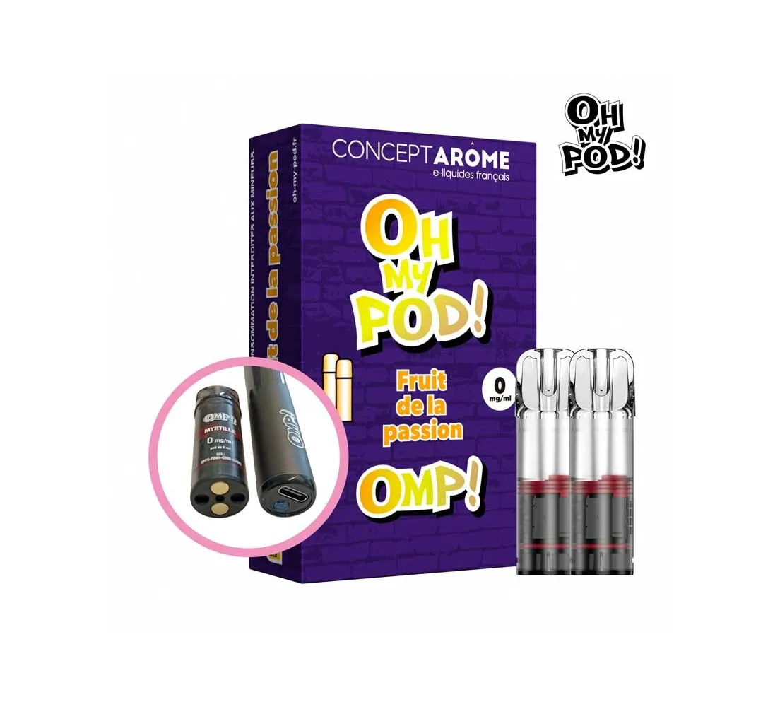 Recharge Pod Fruit de la passion Oh My Pod ! Concept Arôme