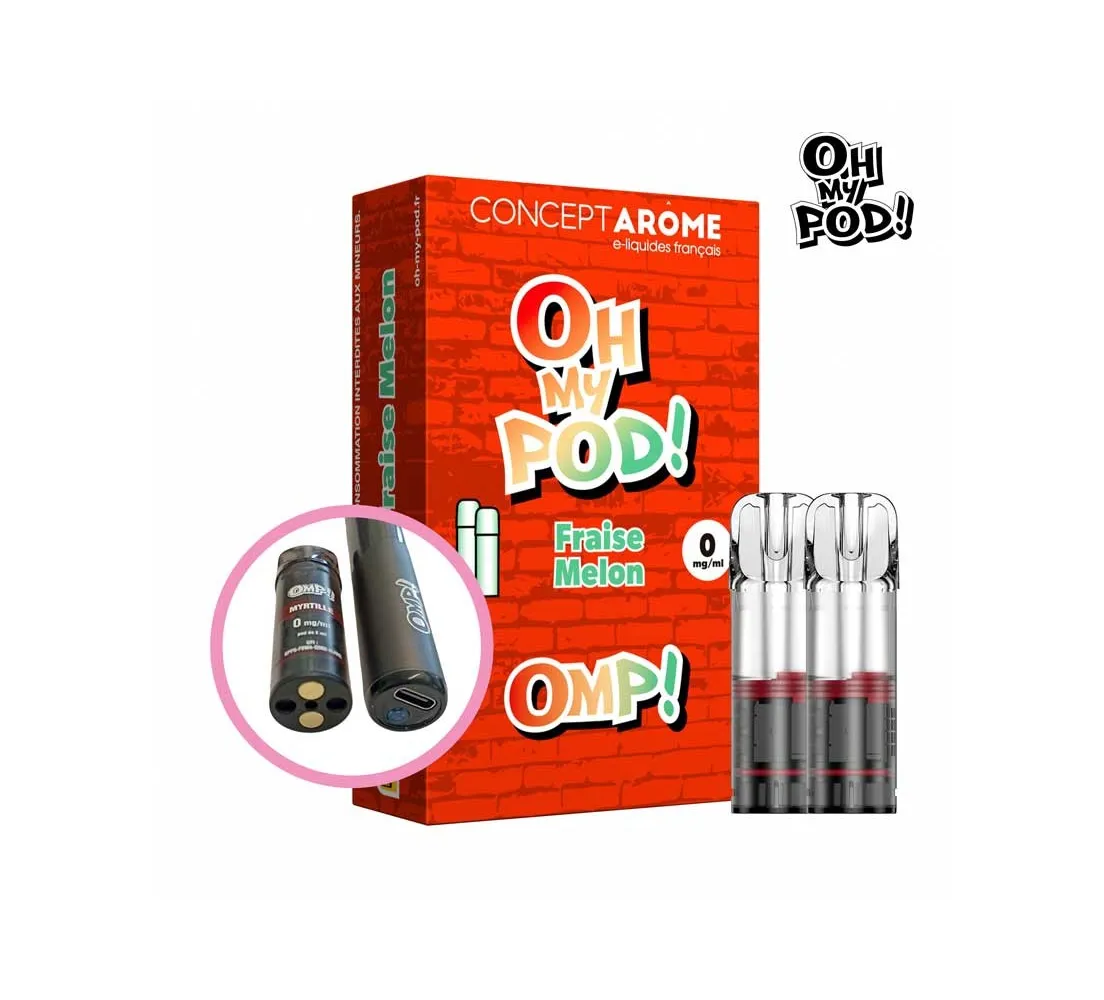 Recharge Pod Fraise Melon Oh My Pod ! Concept Arôme