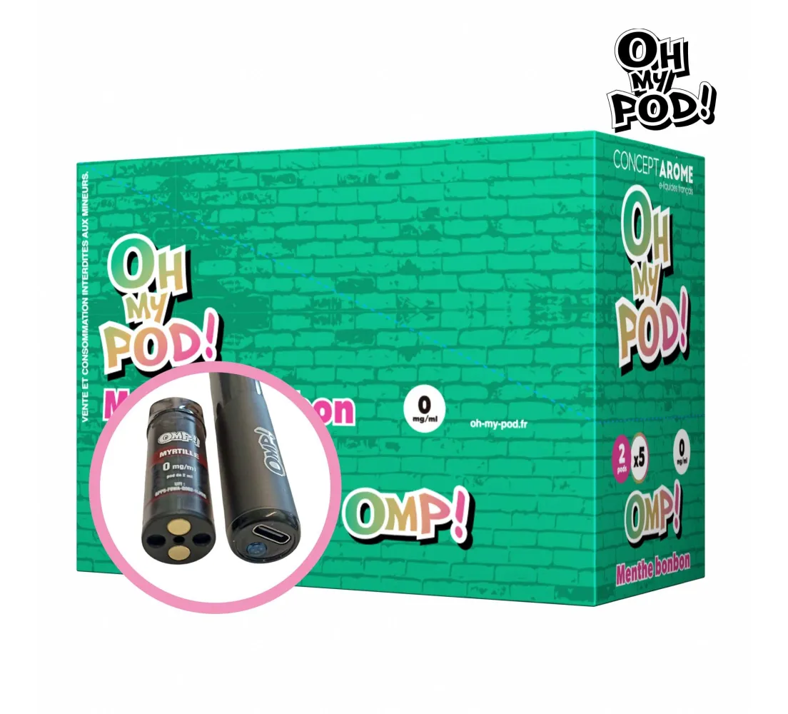 Recharge Pod Menthe bonbon Oh My Pod ! Concept Arôme